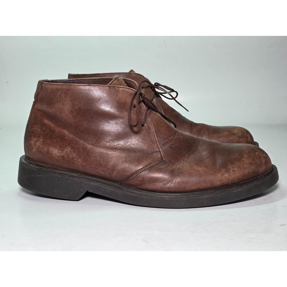 Banana Republic Paulson Men's Boots Size‎ 11.5 Brown Leather Chukka Ankle Shoes